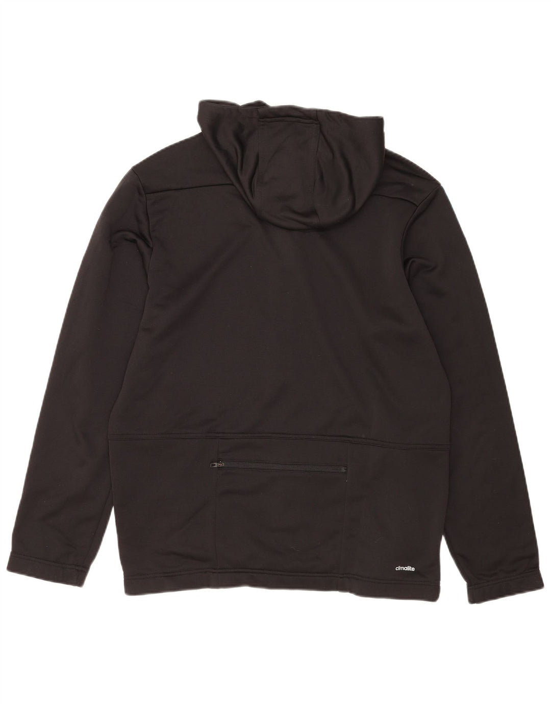 Adidas Mens Climalite Zip Hoodie Sweater Large Black Polyester