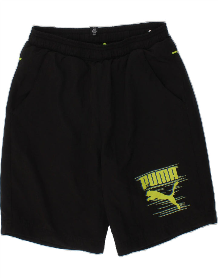 PUMA Boys Graphic Sport Shorts 9-10 Years  Black Polyester Vintage Puma and Second-Hand Puma from Messina Hembry 