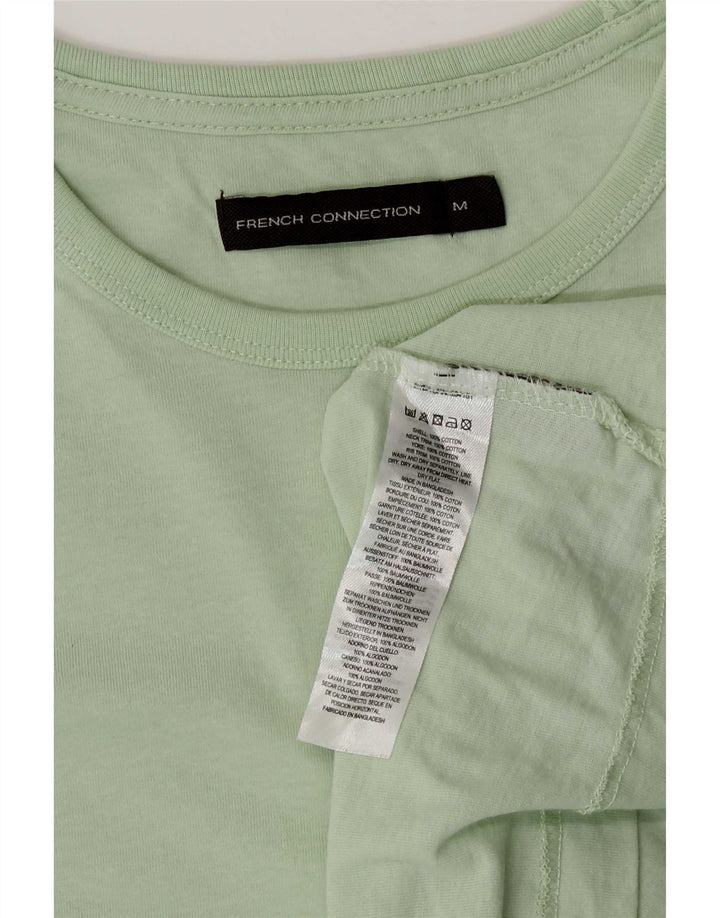 French Connection Mens T-Shirt Top Medium Green Cotton