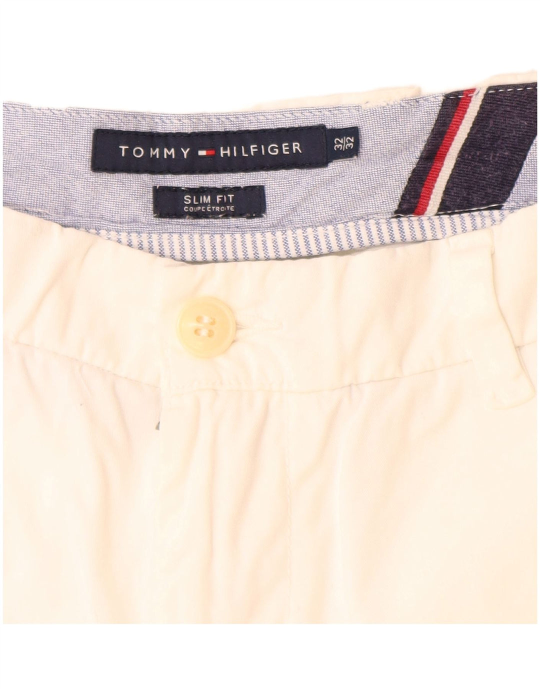 Tommy Hilfiger Herre Slim Fit Chino Shorts W32 Medium White