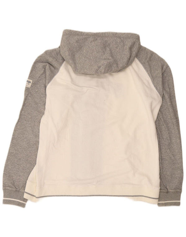 Champion Herre grafisk hættetrøje med lynlås 2XL Hvid Colourblock Bomuld