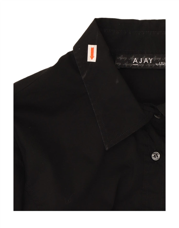 LIU JO Womens Shirt IT 46 Large Black Cotton Vintage Liu Jo and Second-Hand Liu Jo from Messina Hembry 