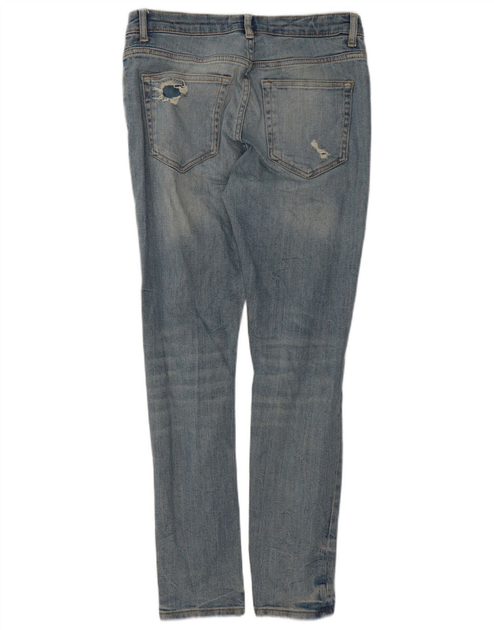 Zara Mens Distressed Slim Jeans EU 40 Medium W31 L29 Blue Cotton