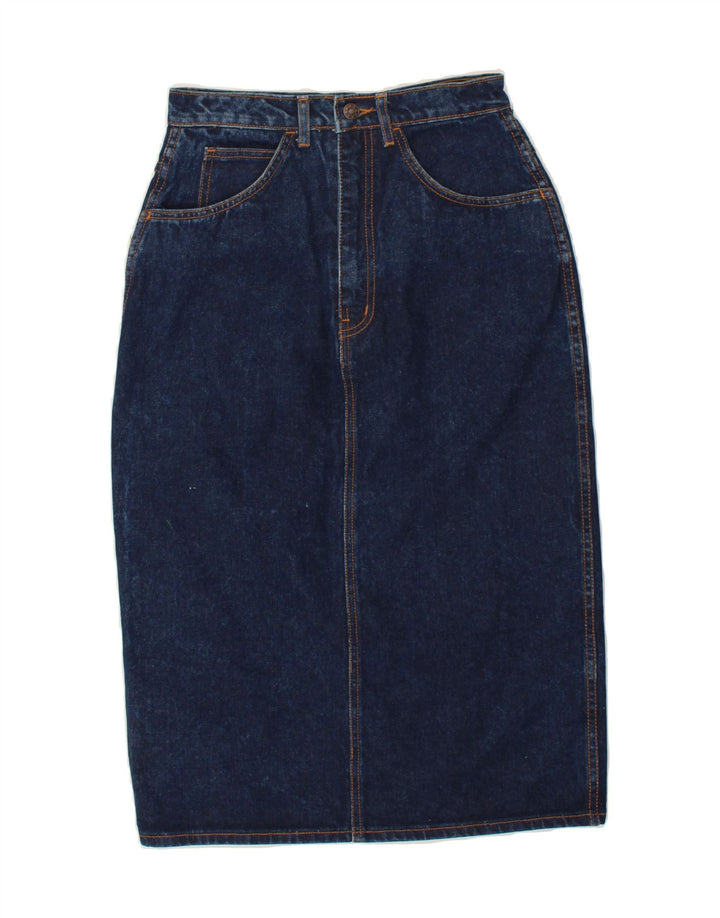 VINTAGE Womens Midi Denim Skirt W26 Small Blue Vintage Vintage and Second-Hand Vintage from Messina Hembry 