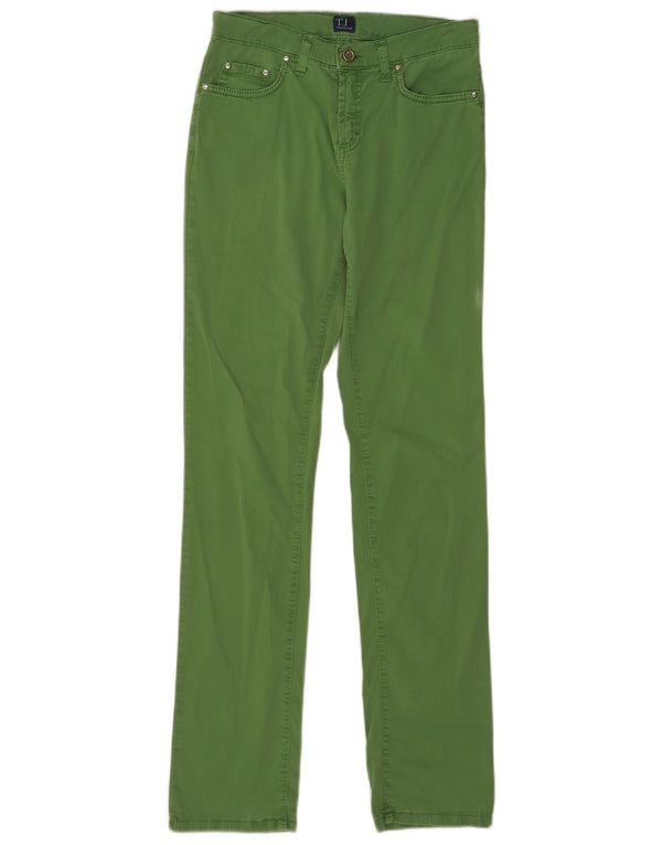 Blugi drepti pentru femei Trussardi W27 L32 bumbac verde