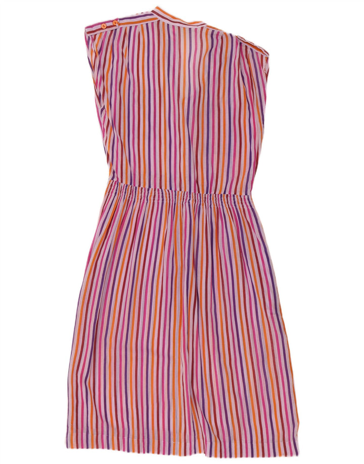 Vintage Womens Sleeveless A-Line Dress EU 40 Medium Multicoloured Striped
