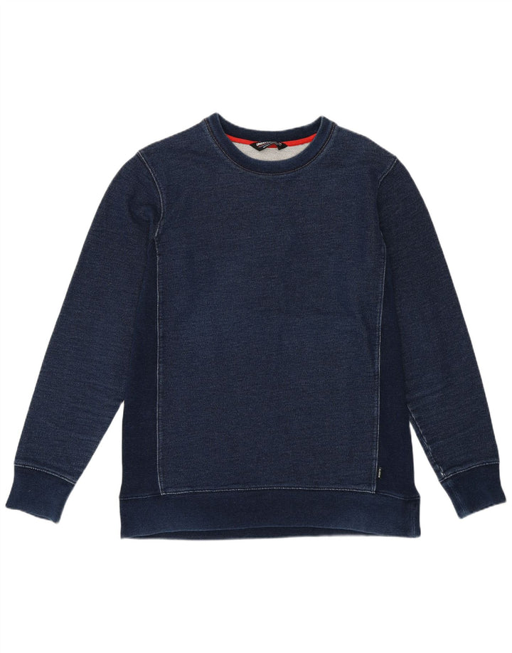 Felpa grafica da uomo imbattuto maglione medio cotone blu navy