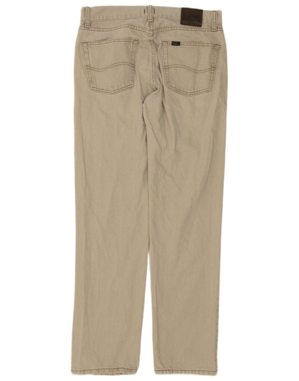 Pantaloni casual Lee da uomo vestibilità regolare W32 L34 cotone beige