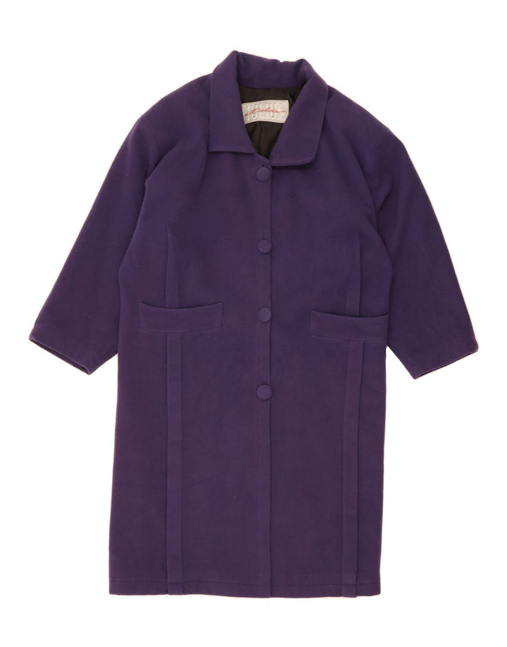 VINTAGE Womens Oversized Overcoat UK 18 XL Purple Vintage Vintage and Second-Hand Vintage from Messina Hembry 
