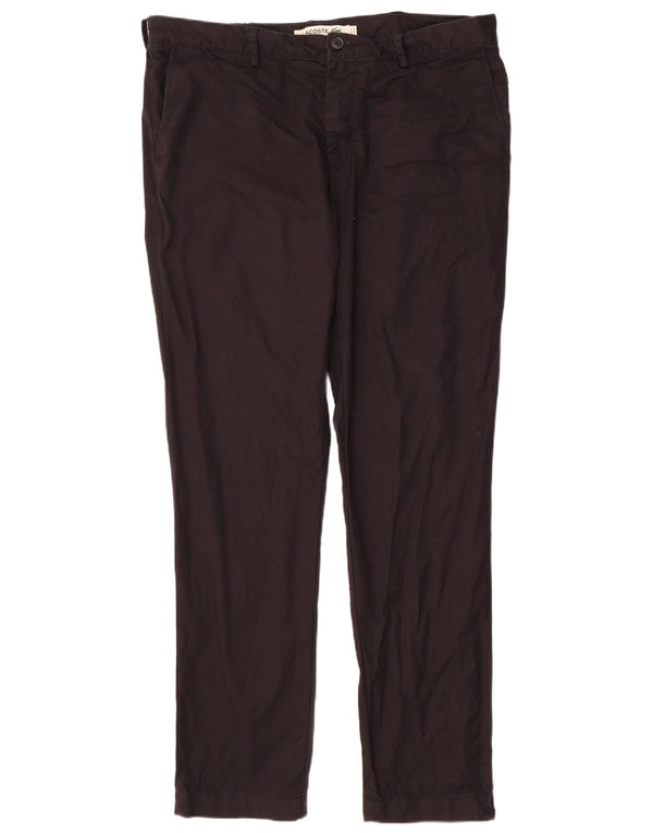 Lacoste Herre Slim Chino Bukser Størrelse 48 XL W38 L34 Sort Bomuld