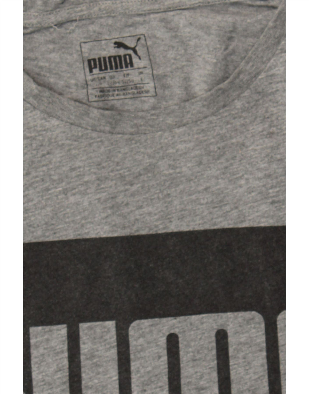 PUMA Mens Graphic T-Shirt Top Large Grey Cotton Vintage Puma and Second-Hand Puma from Messina Hembry 