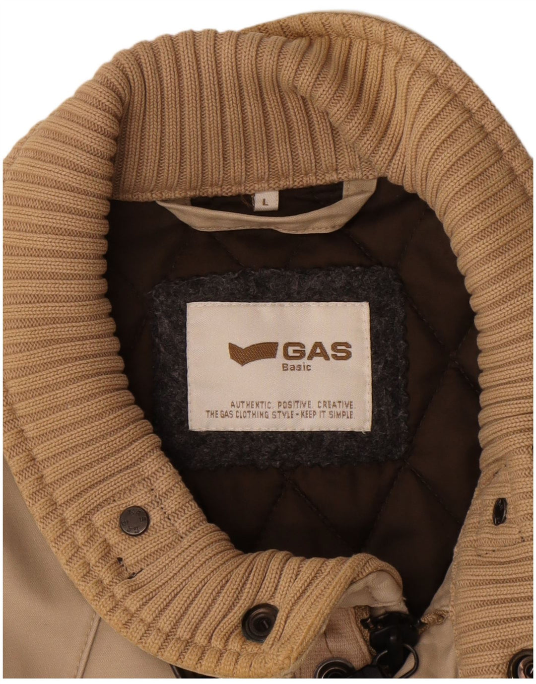 Gas Mens Utility Jacket UK 40 Large Beige