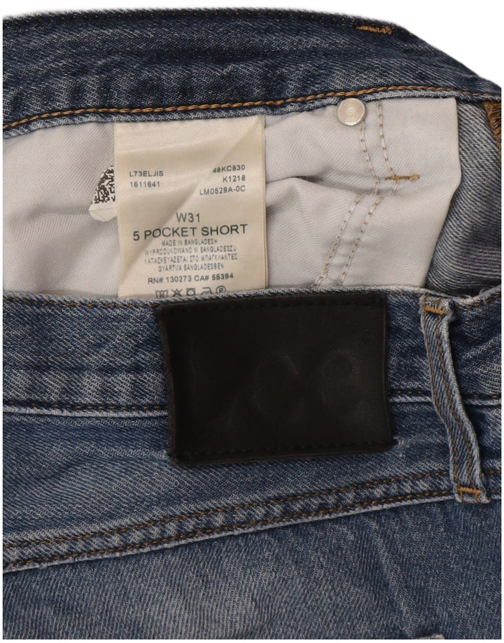 Lee Mens 5 Pocket Short Denim Shorts W31 Medium Blue Cotton