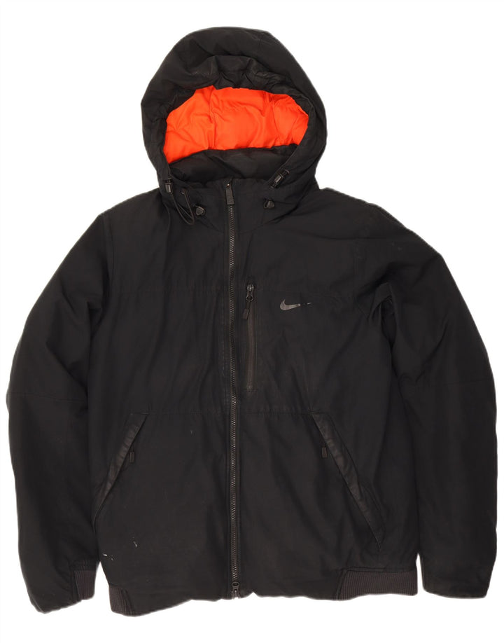 Nike Polstret hættejakke til mænd UK 38 Medium Sort Colourblock Polyester