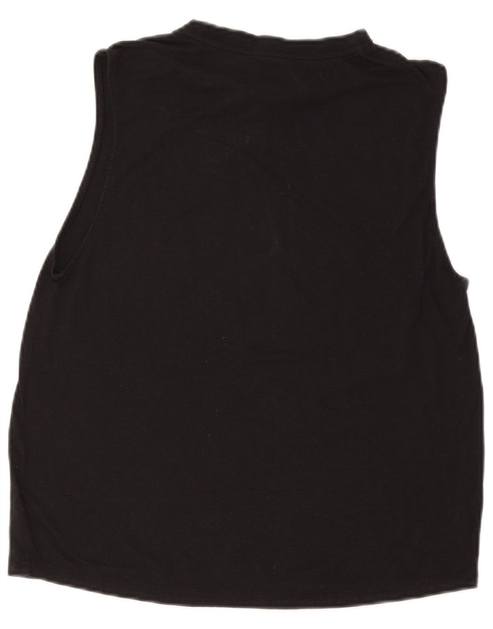ADIDAS grafisk vest top til kvinder 12/14 medium sort polyester