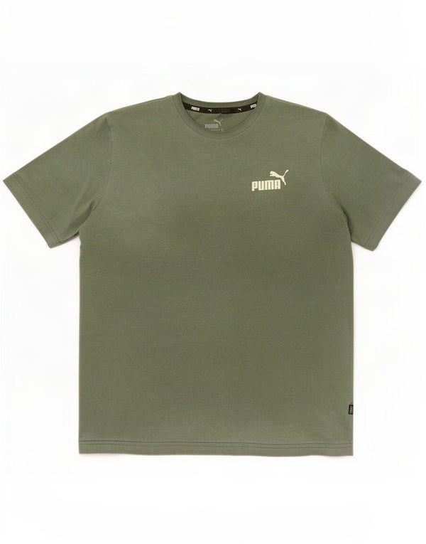 T-shirt da donna Puma UK 14 media cotone kaki