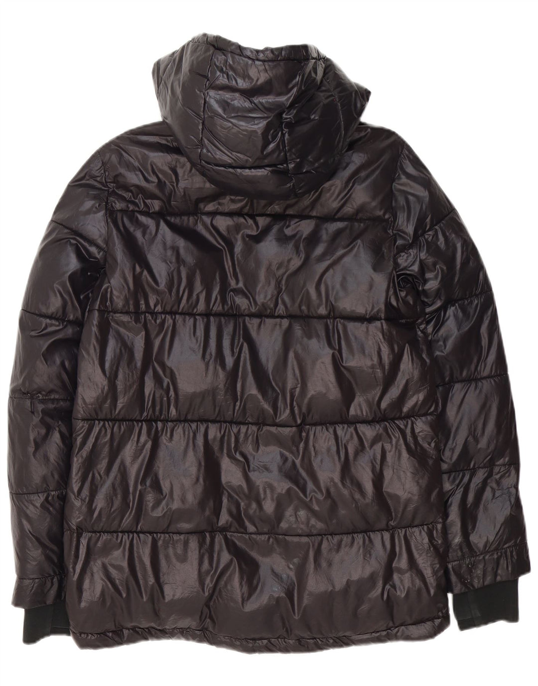 Michael Kors Mens Hooded Padded Jacket UK 38 Medium Black Polyester