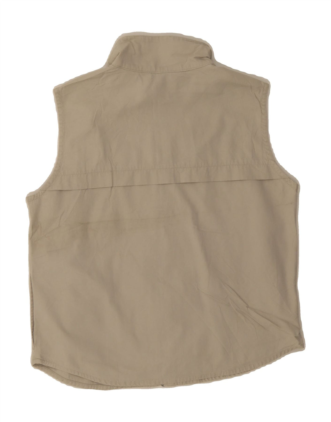 EDDIE BAUER Womens Gilet UK 10 Small Beige Cotton Vintage Eddie Bauer and Second-Hand Eddie Bauer from Messina Hembry 