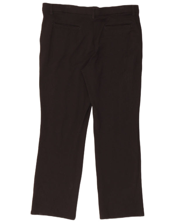 Lee Mens Straight Chino Trousers W40 L31 Black Rayon