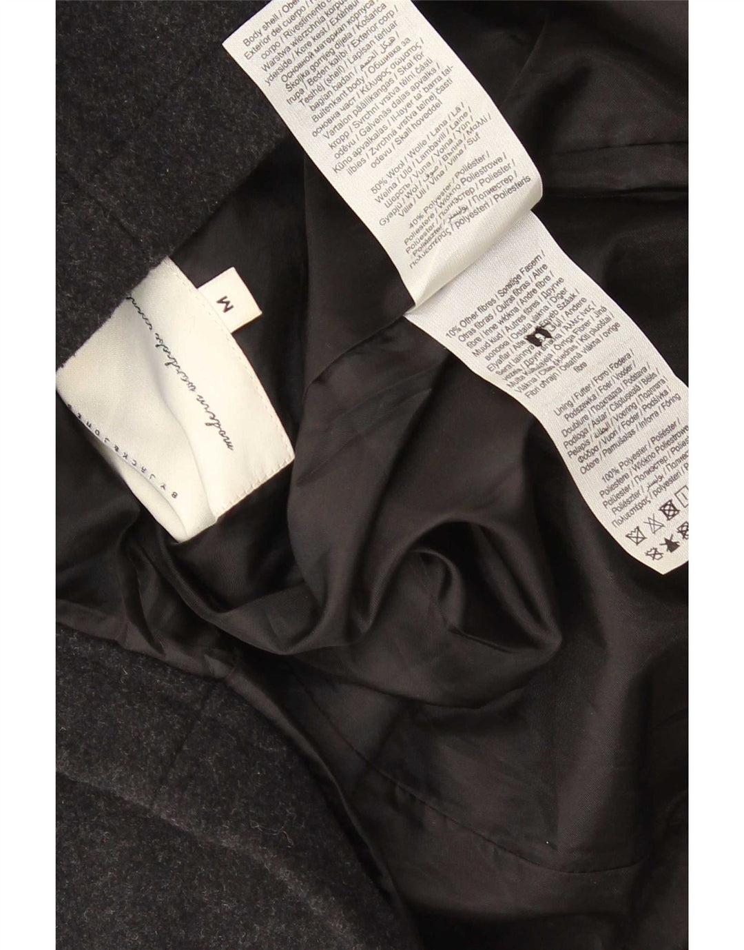 Jack & Jones Herre Overfrakke UK 38 Medium Sort Uld