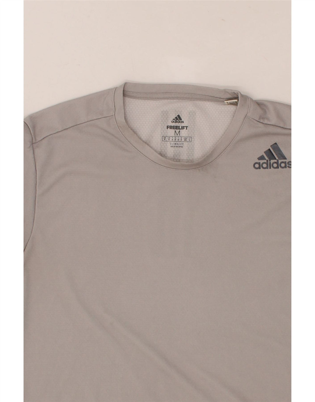ADIDAS Mens Climalite T-Shirt Top Medium Grey Polyester Vintage Adidas and Second-Hand Adidas from Messina Hembry 