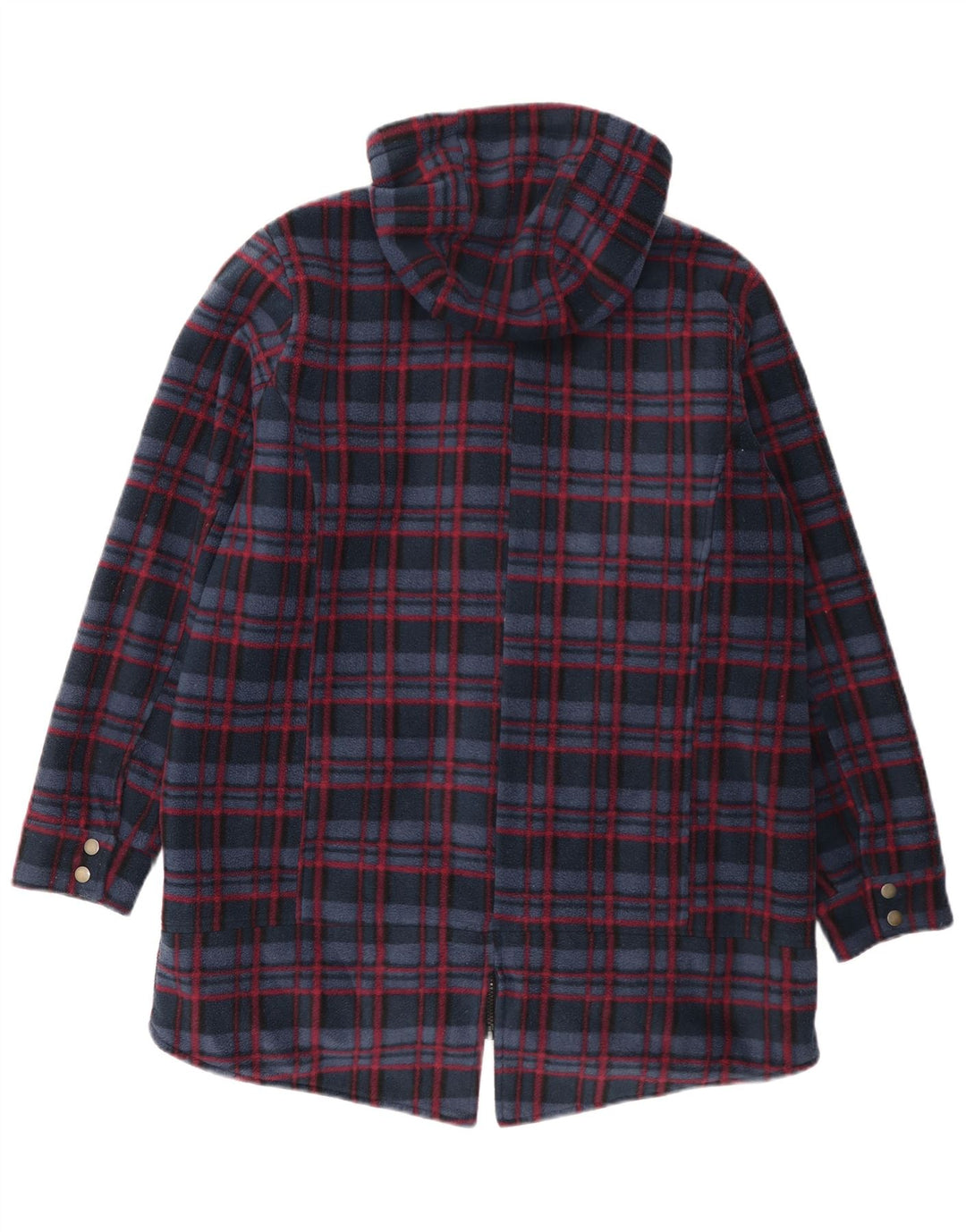 Cotton Traders Womens Hooded Parka Jacket UK 16 Large Navy Blue Check