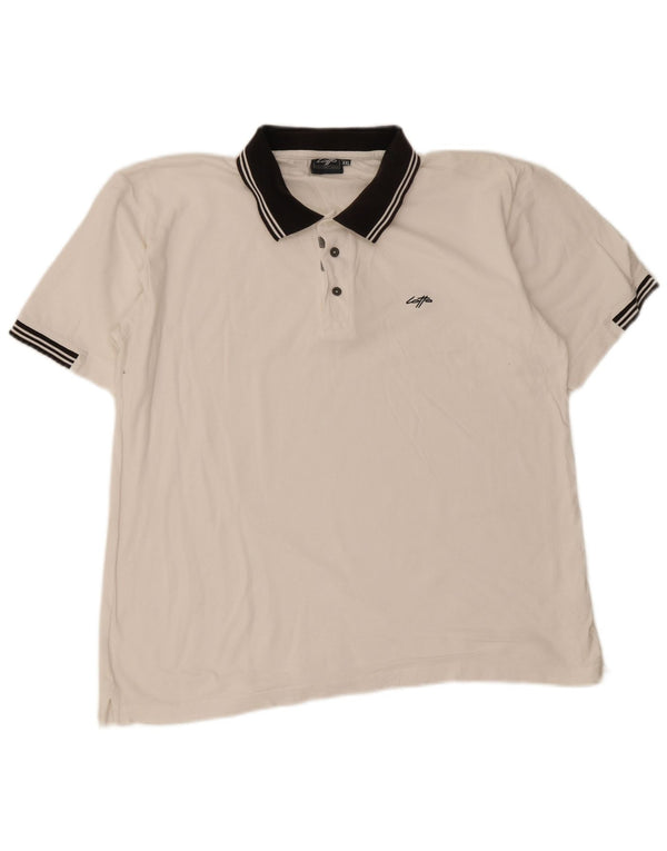 Lotto Herre Rugby Polo Shirt 2XL Hvidstribet