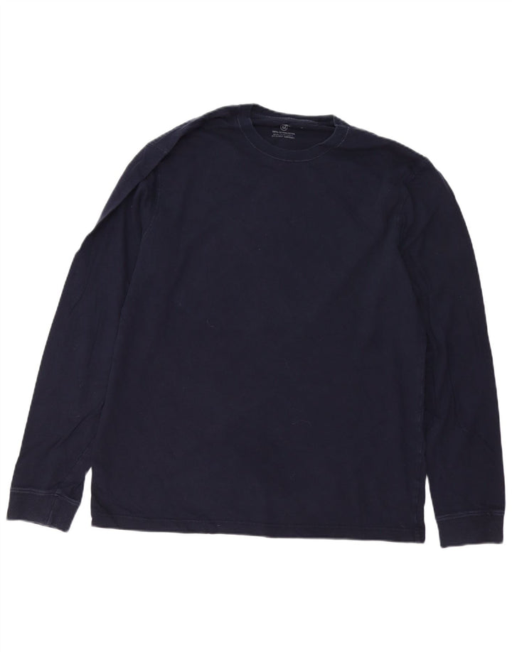 EDDIE BAUER Mens Top Long Sleeve Medium Navy Blue Cotton
