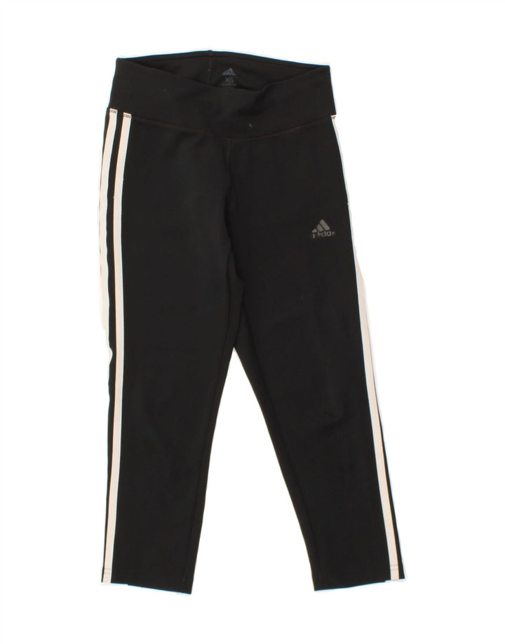 ADIDAS Womens Climalite Leggings UK 6 XS Black Polyester Vintage Adidas and Second-Hand Adidas from Messina Hembry 
