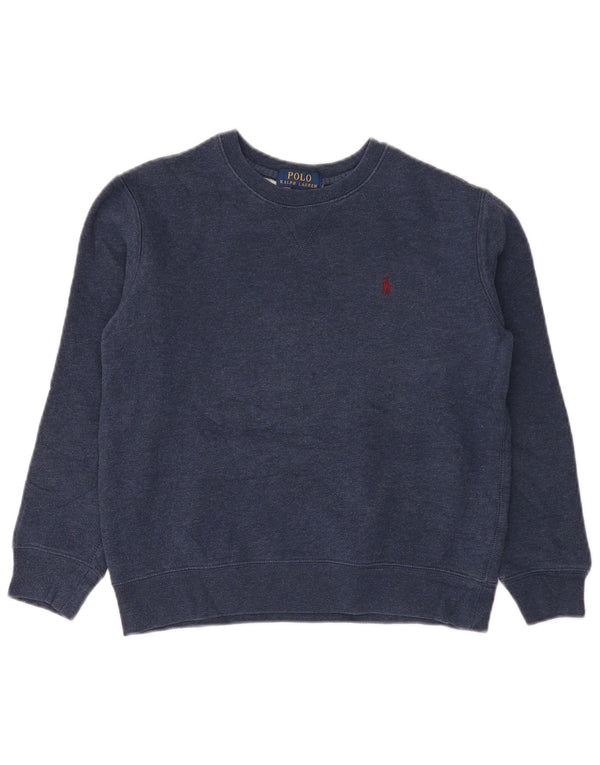Polo Ralph Lauren Menino Suéter Jumper 10-11 Anos Médio Azul Marinho