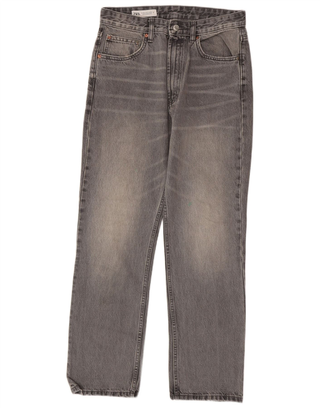 Zara Womens Straight Jeans EU 40 Medium W30 L29 Grey