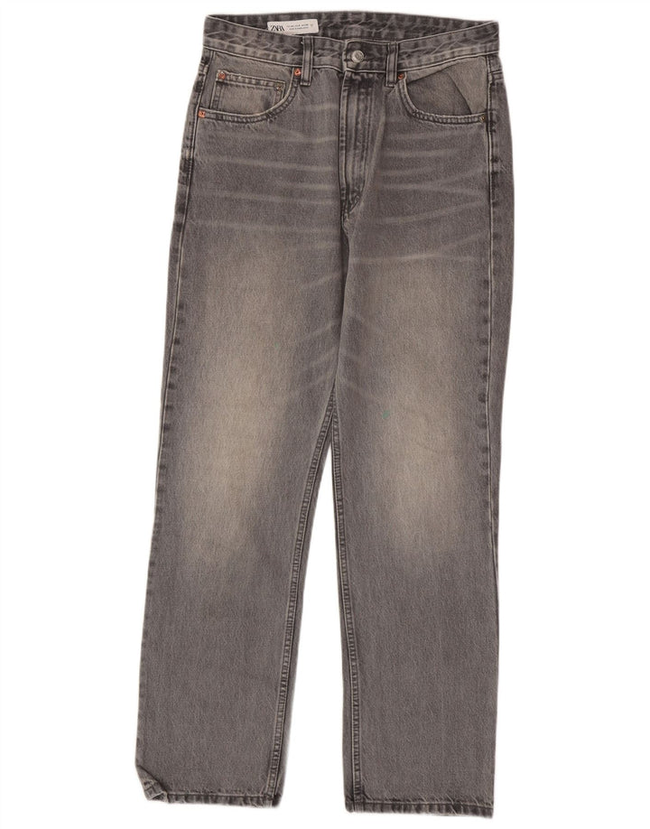 Zara Womens Straight Jeans EU 40 Medium W30 L29 Grey