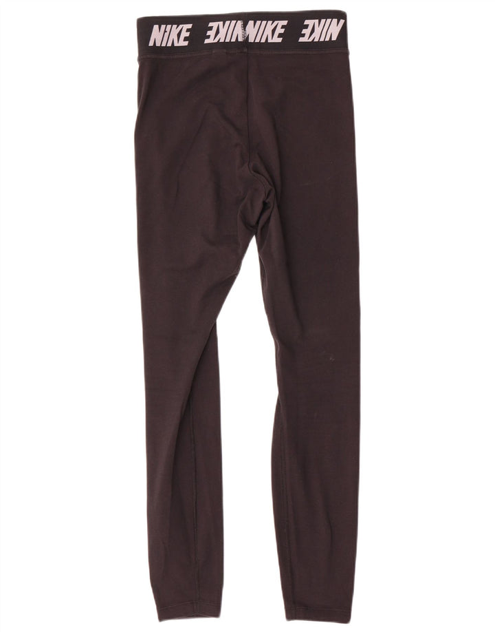 Nike Womens Graphic Leggings UK 8 Small Black