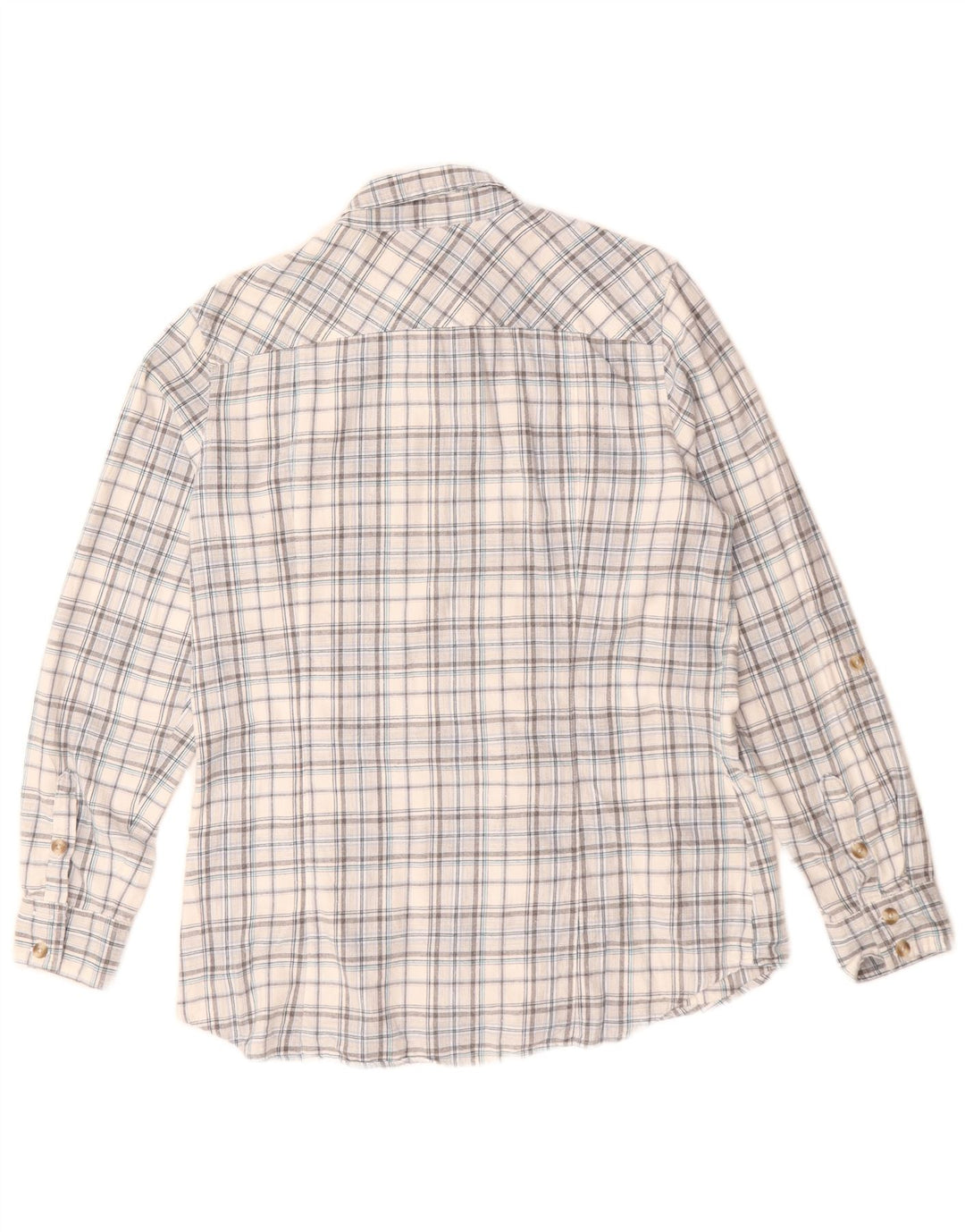 EDDIE BAUER Womens Shirt UK 16 Large Grey Check Cotton