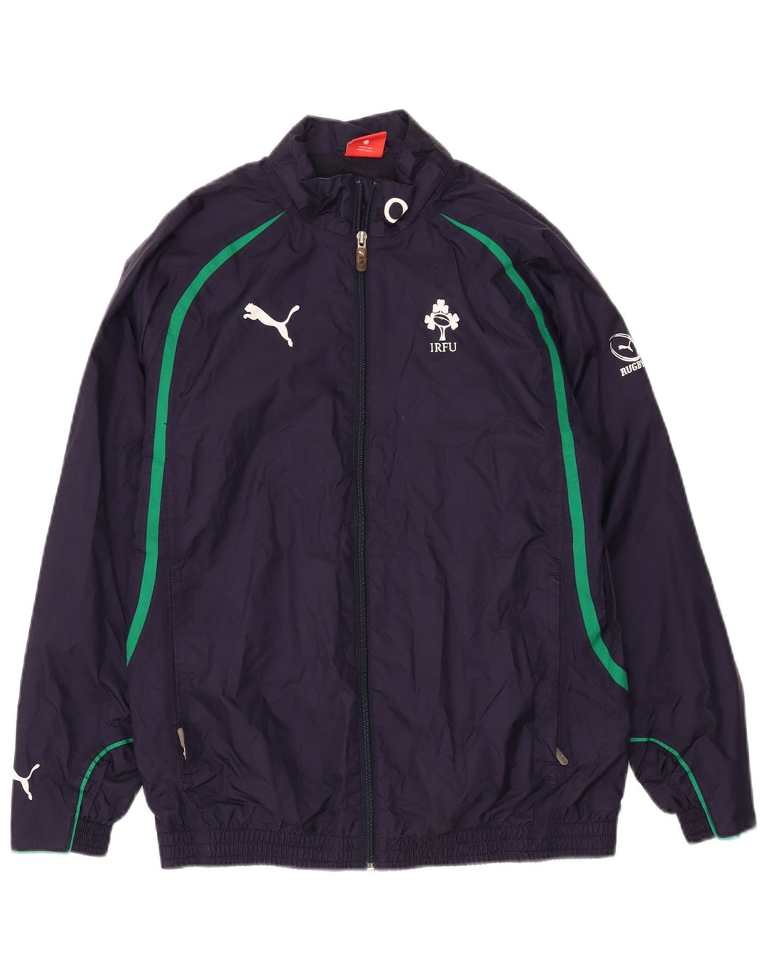 PUMA Boys Rain Jacket 13-14 Years Navy Blue Nylon