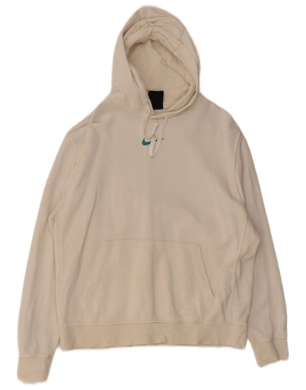 Nike Mens Graphic Standard Fit kapucnis pulóver, nagy törtfehér pamut