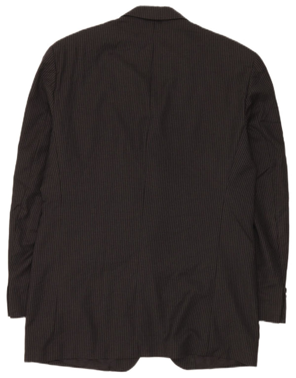 Giacca blazer a 3 bottoni da uomo Chaps Ralph Lauren UK 42 XL lana gessata grigia
