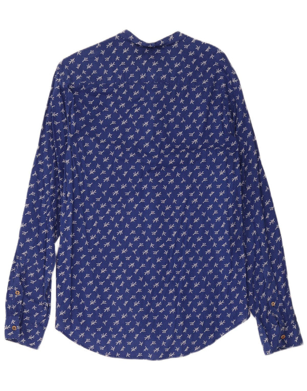 Camicia Benetton Uomo XS Blu Floreale