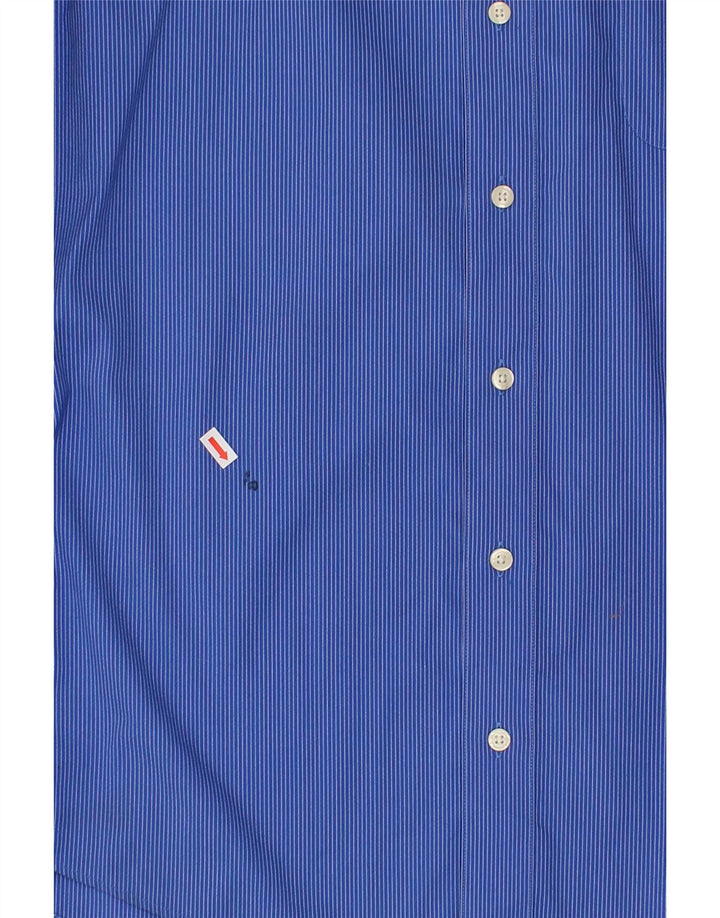 EDDIE BAUER Mens Tall Shirt Large Blue Pinstripe Cotton Vintage Eddie Bauer and Second-Hand Eddie Bauer from Messina Hembry 