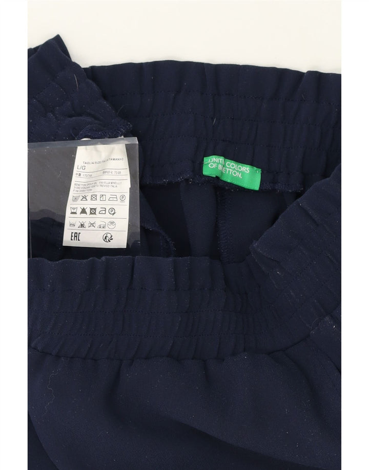 BENETTON Womens Tracksuit Trousers UK 16 Large  Navy Blue Polyester Vintage Benetton and Second-Hand Benetton from Messina Hembry 