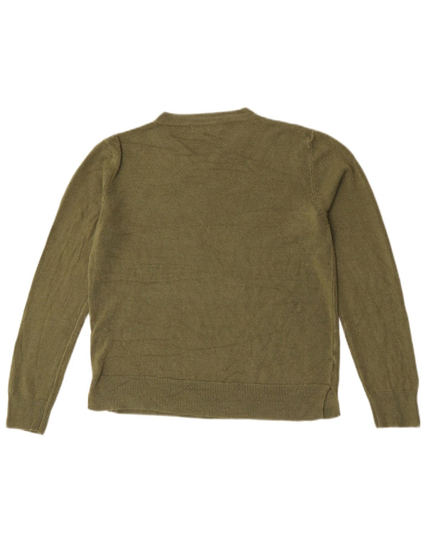 Marks & Spencer Damen-Pullover mit Rundhalsausschnitt, Gr. 12, Medium Khaki, Acryl