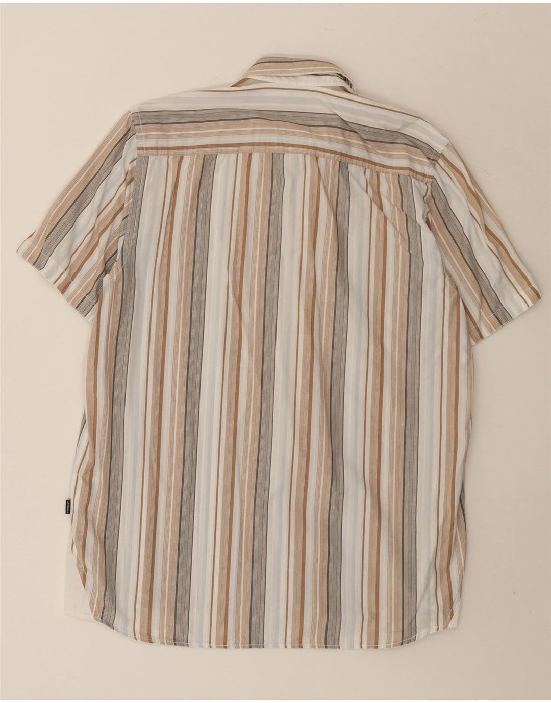 Lerros Mens Short Sleeve Shirt Medium Multicoloured Striped Cotton