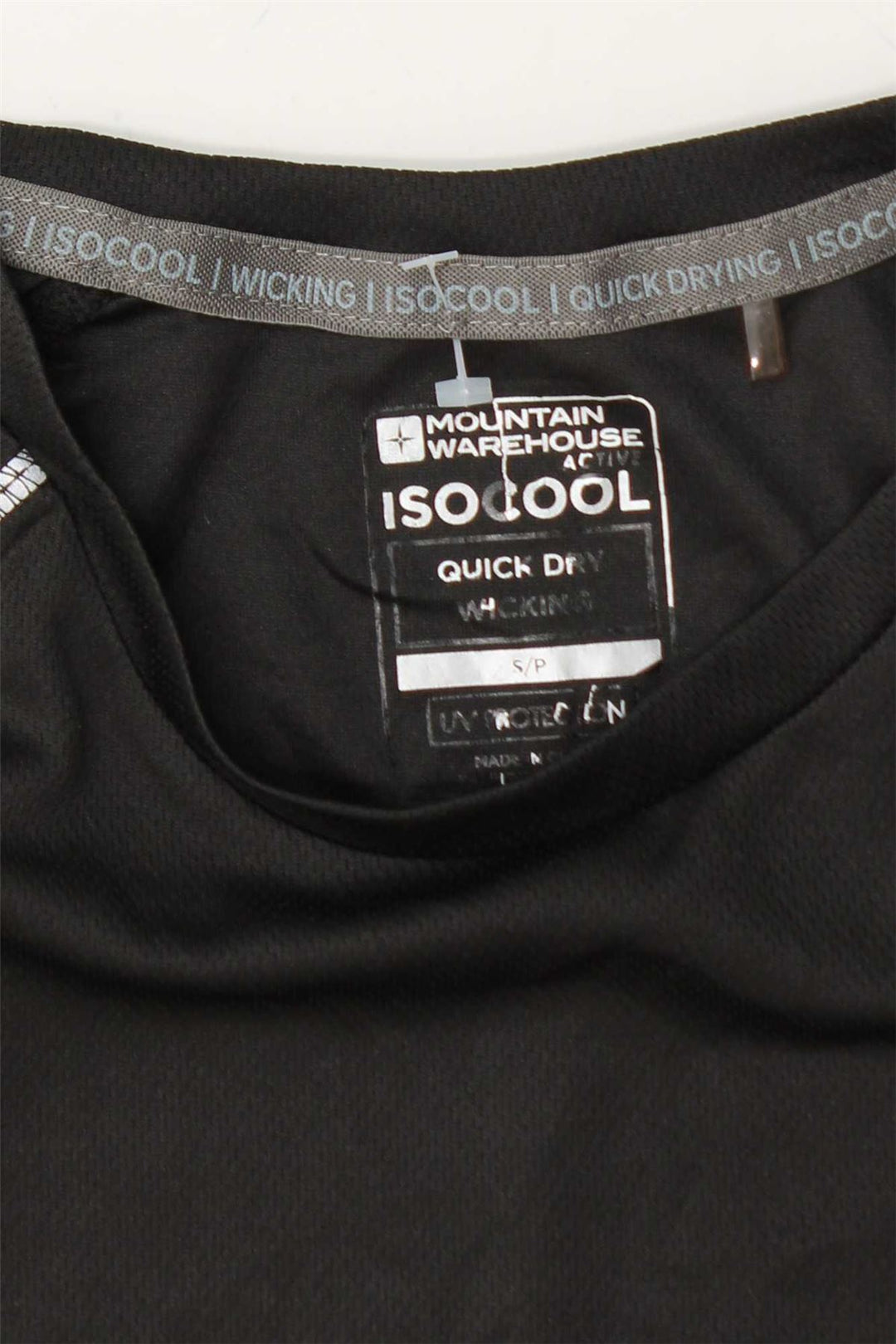 MOUNTAIN WAREHOUSE Mens Top Long Sleeve Small Black Polyester