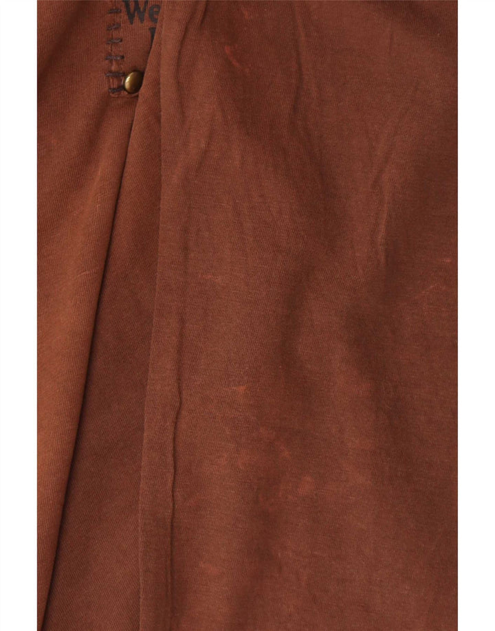 Bromfield Męski top z długim rękawem 2XL, brązowa bawełna