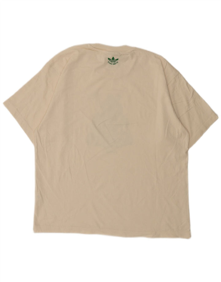Adidas Mens Graphic T-Shirt Top Medium White