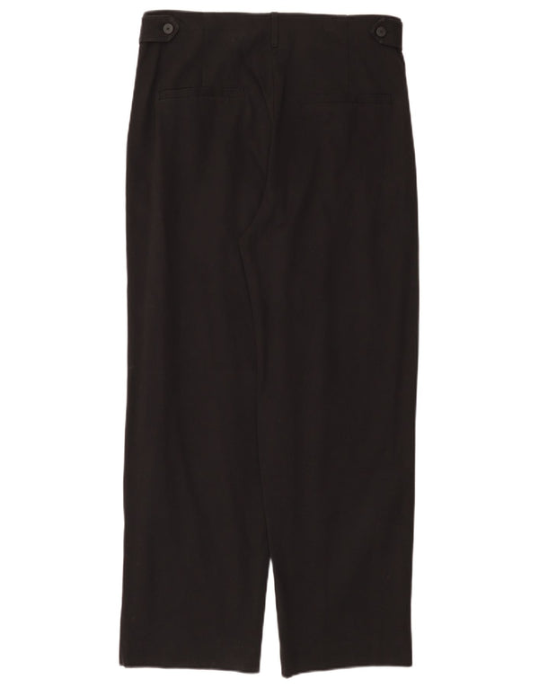 Massimo Dutti Womens High Waist Suit Trousers EU 40 Medium W30 L28 Black