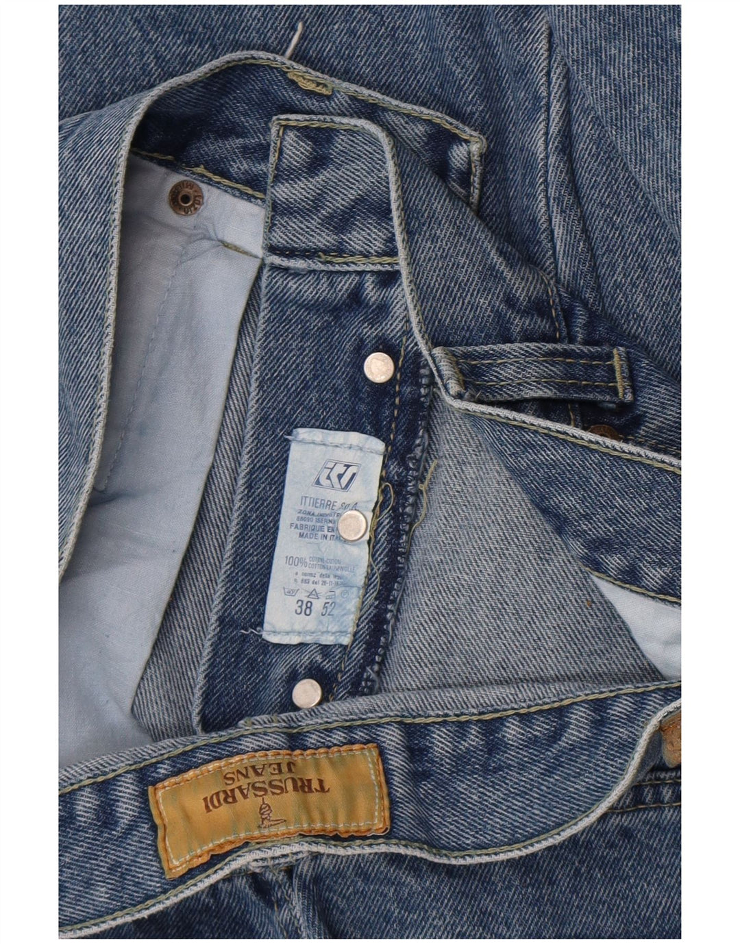 Trussardi Womens Straight Jeans W38 L29 Blue Cotton