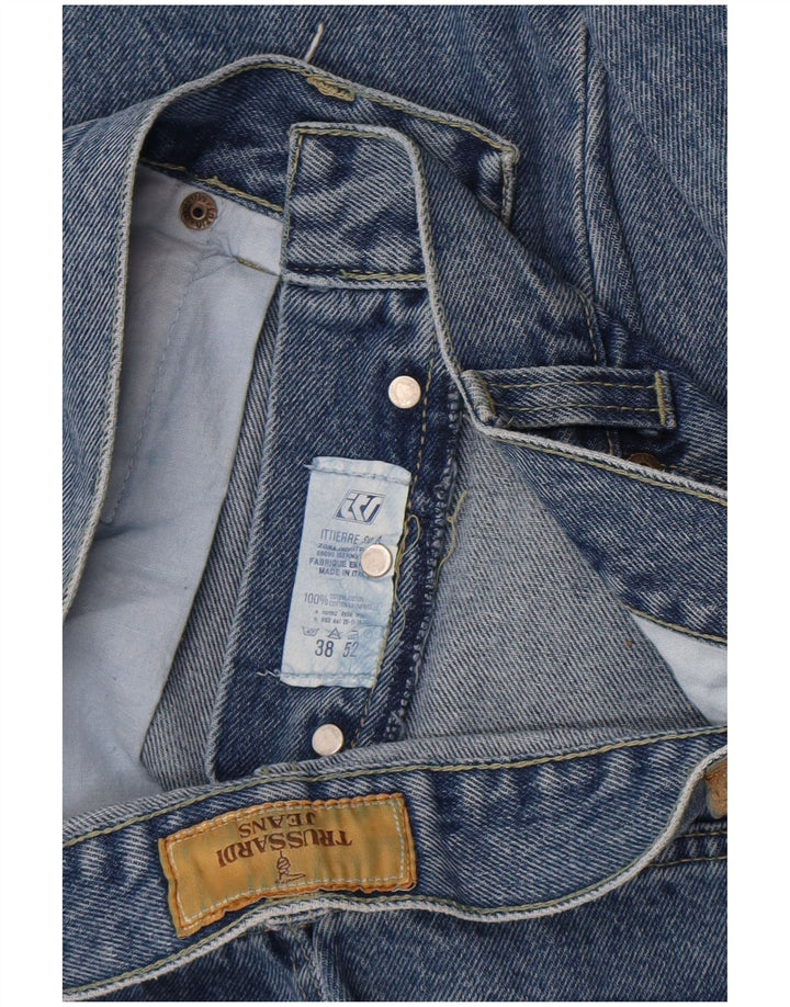Trussardi Womens Straight Jeans W38 L29 Blue Cotton