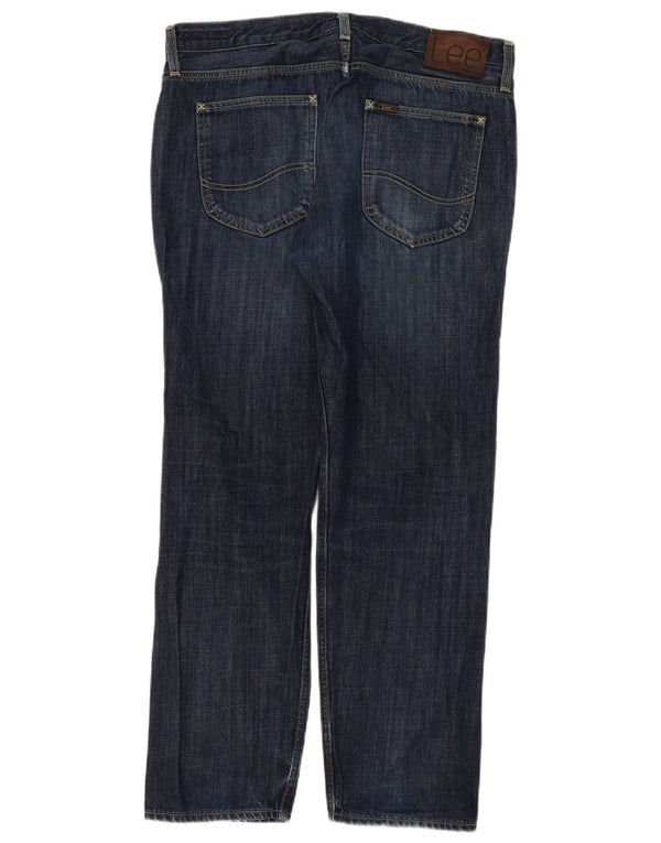 Lee Mens Chase Tapered Jeans W34 L32 Azul Marinho Algodão