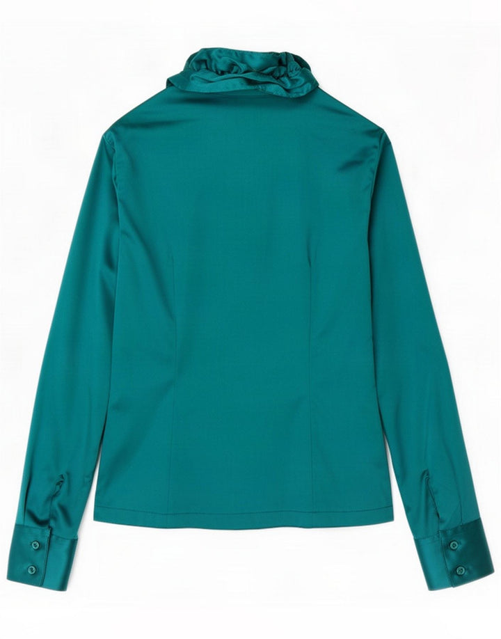 Naracamicie Dame Flæse Front Shirt Bluse UK 10 Small Green Polyester